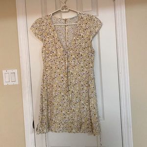 Abercrombie Yellow Floral Print Dress